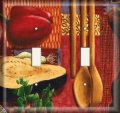 Snazzyswitch Kitchen Preparation Decorative Light Switch Cover Double Toggle Wall Plate 