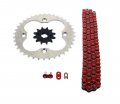 Fits Honda Trx250r 250r 520-92 Red Non O Ring Chain Sprocket Silver 12 38