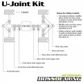 Bossbearing Rear Drive Shaft U Joint Kit For Suzuki Lta700 X King Quad 2005 2006 2007 Engine