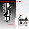 Universal 3 2 Inches Length 38 Degree Working Angel Single Steering Shaft U Joint 9 16 26 Spline X 1 Dd Stainless Steel