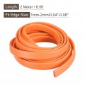 Uxcell U Channel Edge Trim 6 5ft Length Rubber Guard Seal Strip Protector Fit For 1-2mm 7 32 W X 15 H Orange