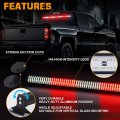 Xridonsen 35 Inch Traffic Advisor Light Bar 144 Led Red White Emergency Warning Flashing Safety Interior Windshield Strobe