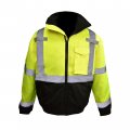 Radians Class3 High Visibility Bomber Jacket With Built-in Liner Hi Viz Green Black X-large 