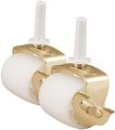 Waxman Consumer Group 4269595n-1 4 X White Plastic Stem Caster With Brake 2 Count 