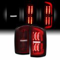 Akkon Fits 2007-2008 Dodge Ram 1500 07-09 2500 3500 Pickup Led Red Smoked Tail Brake Lights Pair Driver Passenger 