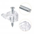 Uxcell 50set Glass Retainer Clips Kit 21mm Plastic Cabinet With Screws For Fixing 9mm Thick Doors Mirror Clear