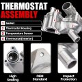 Engine Coolant Thermostat Housing Assembly For 2001-2011 Ford Ranger 2001-2005 Explorer Sport Trac 2001-2008 Mazda B4000