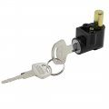 Uxcell Stainless Steel Motorcycle Steering Lock With Two Keys For Suzuki Gn125 Black