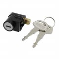 Uxcell Stainless Steel Motorcycle Steering Lock With Two Keys For Suzuki Gn125 Black