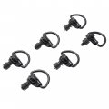 Hecasa 6pcs D Rings For 2015-2023 Ford Transit 150 250 350 Cargo Hooks Powder Coated Black