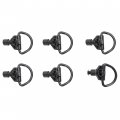 Hecasa 6pcs D Rings Compatible With 2015-2023 Ford Transit 150 250 350 Cargo Hooks Powder Coated Black