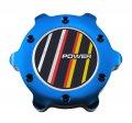 Vms Racing Blue Oil Cap Power Bsry Emblem In Billet Aluminum Compatible With E34 E39 E53 E60 E61 M5 X5 Sav 525i 525xi 528i 530i