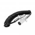 12clptp 12 7 Way Black Coiled Electric Trailer Power Cable With Metal Ends 