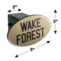 Wake Forest University Secondary Logo Oval Tow Hitch Cover Trailer Plug Insert 2