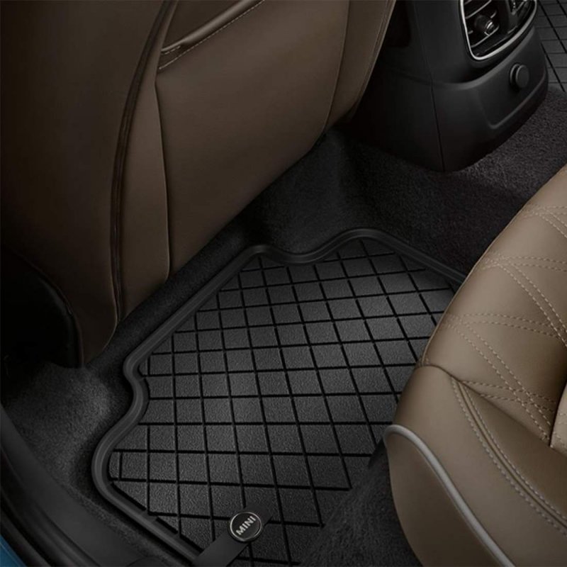Mini 51472354155 All-weather Floor Mats In Essential Black For F55 Hardtop 4 Door F56 F57 Convertible Set Of 2 Front