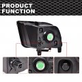G-plus Headlights Assembly Compatible With 2005 2006 2007 2008 2009 Ford Mustang Bumper Headlamp Smokya Lensa A Black Housinga