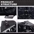 G-plus Headlights Assembly Compatible With 2005 2006 2007 2008 2009 Ford Mustang Bumper Headlamp Smokya Lensa A Black Housinga