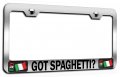 Got Spaghetti Italian Italy Chrome Metal License Plate Frame Tag Holder H40 