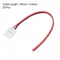 Uxcell 2 Pin 8mm Solderless Strip Jumper Cable For 3528 2835 Single Color Led Lights 20pcs