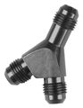 Aluminum An Y Fittings -6 Inlet X Outlets Black 900606-bl 