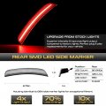 4pc Full Led Strip Side Marker Light Fender Parking Lamp For 2013-2017 Dodge Viper Chrome Housing Clear Lens Direct Replacement