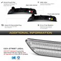 Vipmotoz 4pc Full Led Strip Side Marker Light Fender Parking Lamp Compatible With 2013-2017 Dodge Viper Chrome Housing Clear