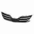 To1200325 Factory Style Front Bumper Grill Grille Assembly With Chrome Moulding For Toyota Camry Xle 2010-2011 Matte Black 