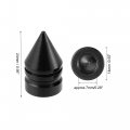 X Autohaux 12pcs Black Tire Stem Valve Caps Covers Spike Style Universal For Cars Bikes Motorcycles
