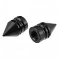 X Autohaux 12pcs Black Tire Stem Valve Caps Covers Spike Style Universal For Cars Bikes Motorcycles