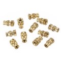 Knurled Insert Nuts 60pcs M2 X 6mm L 3 5mm Od 3d Printing Brass Female Threadeds Heat Set Insert Embedment Nut 