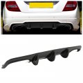 Kuafu Rear Bumper Diffuser Compatible With 2008-2011 Mercedes Benz W204 C63 Amg Spoiler Wing Big Shark Fin- Carbon Fiber Color