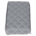 Ocpty Auto Leather Armrest Center Console Lid Skin Cover For 2021 2022 2023 Toyota Sienna Black