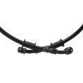 Braided Hydraulic Brake Hose Line 39 4 In For Gy6 Scooter Atv Quad Go Kart Dirt Pit Bike 10mm Banjo Ends Black Stainless Steel