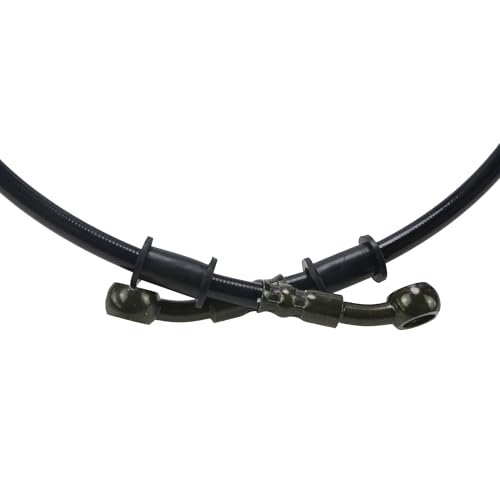 Braided Hydraulic Brake Hose Line 39 4 In For Gy6 Scooter Atv Quad Go Kart Dirt Pit Bike 10mm Banjo Ends Black Stainless Steel