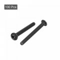Uxcell M3x30mm Hex Socket Button Head Cap Bolts Screws Alloy Steel 100pcs
