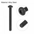 Uxcell M3x30mm Hex Socket Button Head Cap Bolts Screws Alloy Steel 100pcs
