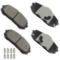 Front D2302 Ceramic 4pcs W Hardware Disc Brake Pad Set 