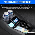 Autorder Lower Center Console Organizer For 2024 Kia Ev9 Accessories Bottom Insert Tray With Cup Holder Storage Box