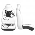 Lojaogon Boston Terrier Car Seat Covers 2 Pcs Set Vehicle Front Seats Protector Auto Interior Accessories Protetors Mat