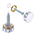 20pcs Screw Covers Caps Brass Flat Mirror Screws Decorative Cover Nail Fasteners For Sign Advertising Hardware Construction 