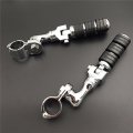 Httmt Mt216-083- Chrome Regular Footrest Footpeg With 1-1 2 Short Angled Clamps Compatible Goldwing Shadow Vt750c Magna Vf750