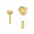 Uxcell Knurled Thumb Screws M6x40mm Flat Brass Bolts Grip Knobs Fasteners For Pc Electronic Mechanical 2pcs