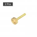 Uxcell Knurled Thumb Screws M6x40mm Flat Brass Bolts Grip Knobs Fasteners For Pc Electronic Mechanical 2pcs