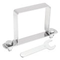 U Shape Square Tube Clamp 70x70mm Shaped Bracket 304 Stainless Steel Strap With Bolt Plate Nuts And Wrench For Pipes Door 
