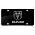 Ipick Image Ram Matt-look Laser Mark Black Acrylic License Plate Ram1500 Ram2500 Ram3500