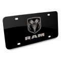 Ipick Image Ram Matt-look Laser Mark Black Acrylic License Plate Ram1500 Ram2500 Ram3500