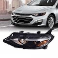 G-plus Headlight Assembly Compatible With Chevy Malibu 2019 2020 2021 2022 Driver Side Lh Headlamp Clear Lens Black Housing