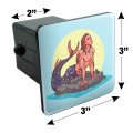 Merman Male Mermaid Basking On Rock Tow Trailer Hitch Cover Plug Insert