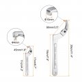 Uxcell 3 4-2 19-51mm 2-4 4 51-121mm C Spanner Wrench Adjustable Round Pin Wrenches Tool Chrome Vanadium For Lock Nuts Machines