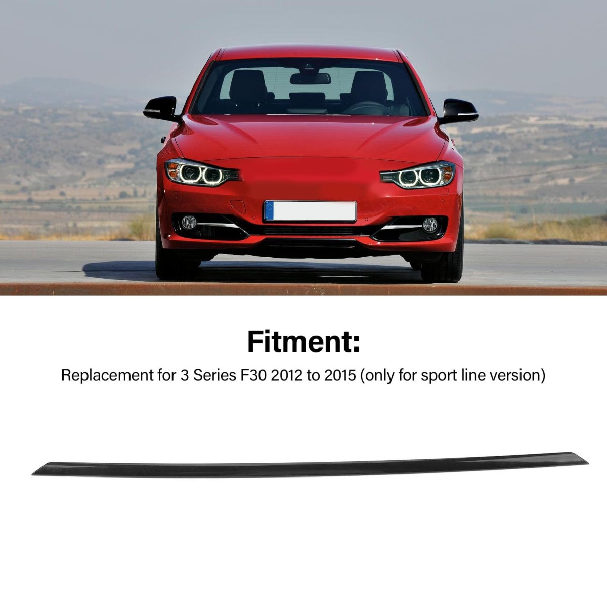 Front Bumper Trim Center Finisher For 3 Series F30 F31 2012 To 2015 Sport Line Accurate Fit Part 51117279699